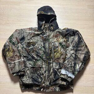 Vintage Russell DryStalker Realtree Camo Hooded Parka Jacket XL